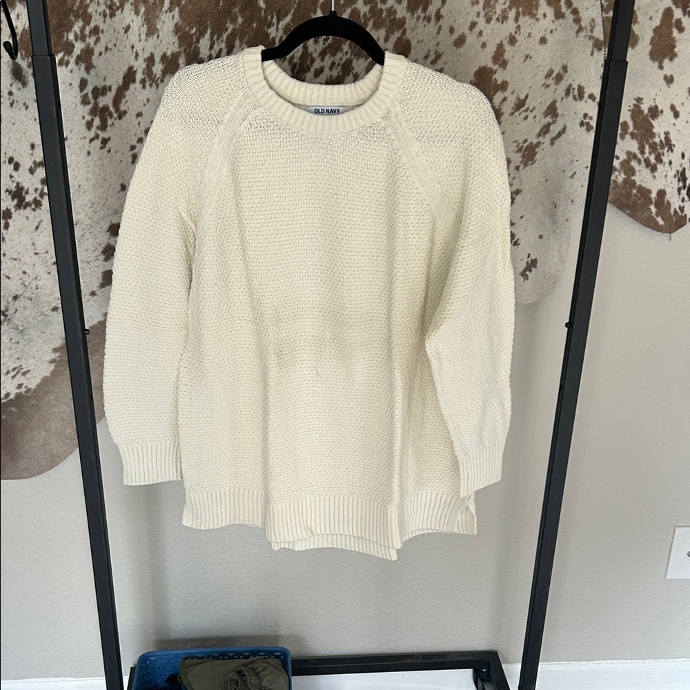 Old Navy Cream Crew Neck Sweater